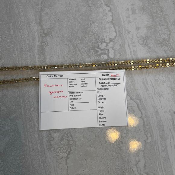 vintage long gold chain necklace 28" Park Lane Signed retro gold TONE - Picture 10 of 10